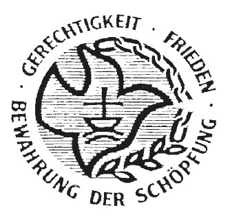 Logo Gerechtigkeit Frieden Bewahrung der Schöpfung